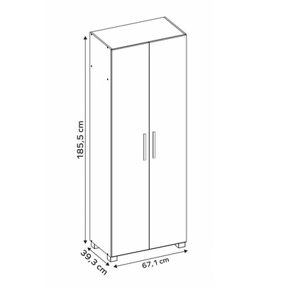 Armário Multiuso Martino 2 Portas Branco - Pnr Móveis