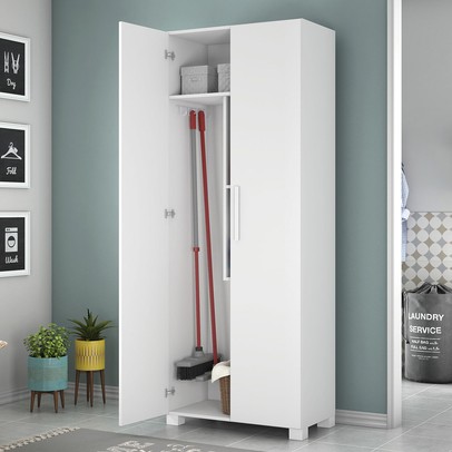 Armário Multiuso Martino 2 Portas Branco - Pnr Móveis