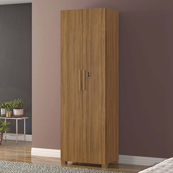 Armário Multiuso 2 Portas 4 Prateleiras Leini Freijó Trend - Pnr Móveis