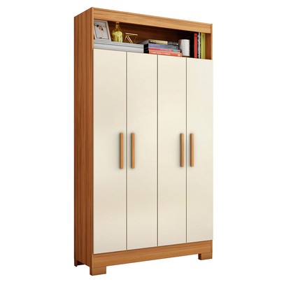 Armário Multiuso Charge 4 Portas Freijó Trend/Off White Tx - Pnr Móveis