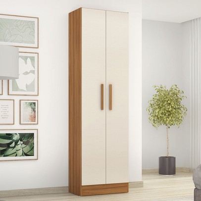 Armário Multiuso Jersey 2 Portas Freijó Trend/Off White Tx - Pnr Móveis