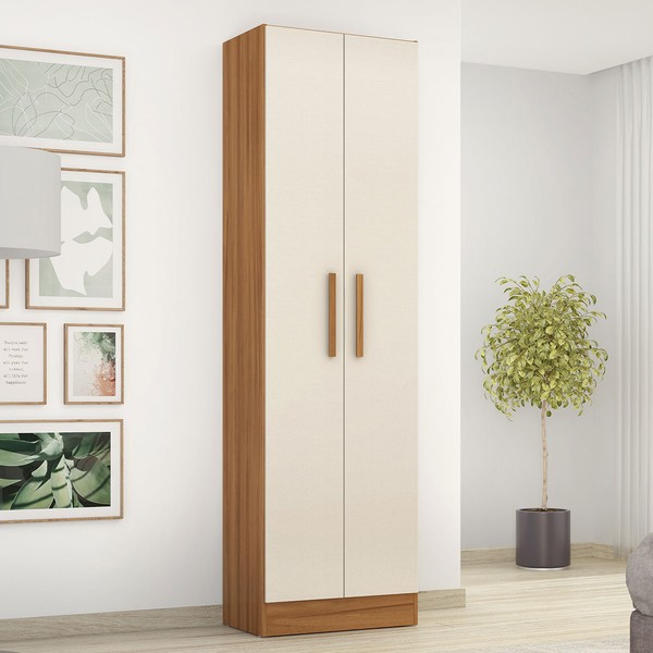 Armário Multiuso Jersey 2 Portas Freijó Trend/Off White Tx - Pnr Móveis