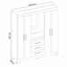 Guarda-Roupa Casal 4 Portas 3 Gavetas com Espelho Essen Freijó Trend/Off White Tx - Pnr Móveis