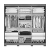 Guarda-Roupa Casal édem 3 Portas 4 Gavetas com Espelho Freijó Trend/Off White Tx - Pnr Móveis