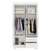 Guarda-Roupa Solteiro Dortmund 4 Portas 2 Gavetas Flex Branco New/Rosa - Pnr Móveis