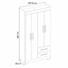 Guarda-Roupa Solteiro Dortmund 4 Portas 2 Gavetas Flex Branco New/Rosa - Pnr Móveis