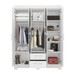 Guarda-Roupa Casal Cruz 6 Portas 2 Gavetas Flex Branco New/Rosa - Pnr Móveis