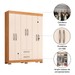 Guarda-Roupa Casal Cruz 6 Portas 2 Gavetas Freijó Trend/Off White Tx - Pnr Móveis