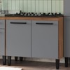 Balcão de Cozinha Giovanna 2 Portas Freijó/Cinza - Irm Móveis