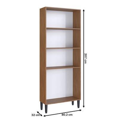 Paneleiro Duplo Giovanna 4 Portas Freijó/Cinza - Irm Móveis