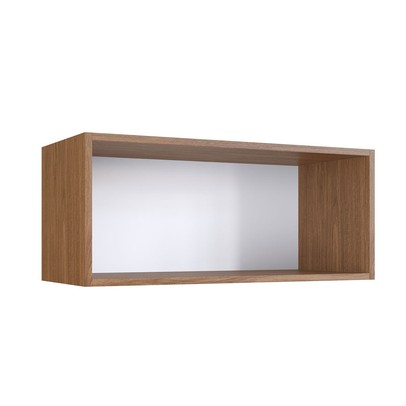 Armário Aéreo Cozinha Giovanna 1 Porta Freijó/Cinza - Irm Móveis