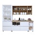 Cozinha Completa Nuestra Cosas 7 Portas 6 Gavetas Ripado 100% Mdf Branco/Nature - Panorama Móveis