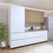Cozinha Completa Nuestra Cosas 7 Portas 6 Gavetas Ripado 100% Mdf Branco/Nature - Panorama Móveis