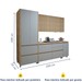 Cozinha Completa Nuestra Cosas 7 Portas 6 Gavetas Ripado 100% Mdf Nature/Verde - Panorama Móveis