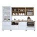 Cozinha Completa Nuestra Cosas 6 Portas 7 Gavetas Ripado 100% Mdf Branco/Nature - Panorama Móveis