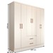 Guarda-Roupa Solteiro Belmont 6 Portas 2 Gavetas Branco - Panorama Móveis