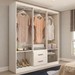 Guarda-Roupa Solteiro Belmont 6 Portas 2 Gavetas Branco - Panorama Móveis