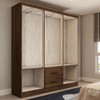 Guarda-Roupa Solteiro Belmont 6 Portas 2 Gavetas Castanho - Panorama Móveis