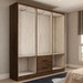 Guarda-Roupa Solteiro Belmont 6 Portas 2 Gavetas Castanho - Panorama Móveis