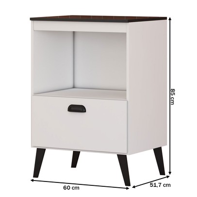 Armário de Cozinha para Cooktop Jade 60 Cm 1 Porta Basculante Branco - Panorama Móveis