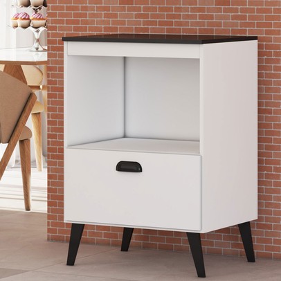 Armário de Cozinha para Cooktop Jade 60 Cm 1 Porta Basculante Branco - Panorama Móveis