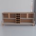 Balcão Buffet Canela 4 Portas com Adega Off White/Cedro - Panorama Móveis