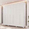 Guarda-Roupa Casal Bahrein 7 Portas 6 Gavetas Branco - Pnr Móveis