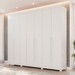 Guarda-Roupa Casal Bahrein 7 Portas 6 Gavetas Branco - Pnr Móveis