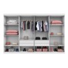 Guarda-Roupa Casal Taurus 8 Portas 4 Gavetas Branco - Pnr Móveis
