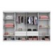 Guarda-Roupa Casal Taurus 8 Portas 4 Gavetas Branco - Pnr Móveis