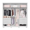 Guarda-Roupa Casal Lublin 6 Portas 6 Gavetas Branco - Pnr Móveis