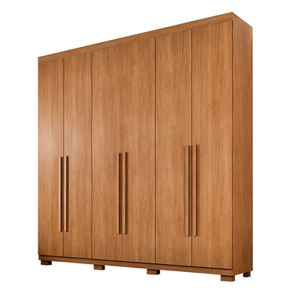 Guarda-Roupa Casal Lublin 6 Portas 6 Gavetas Cinamomo - Pnr Móveis