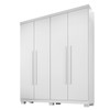 Guarda-Roupa Solteiro Lille 4 Portas 3 Gavetas Branco - Pnr Móveis