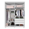 Guarda-Roupa Solteiro Lille 4 Portas 3 Gavetas Branco - Pnr Móveis