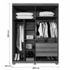 Guarda-Roupa Solteiro Lille 4 Portas 3 Gavetas Branco - Pnr Móveis