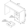 Mesa para Escritório Home 2 Gavetas Nogal Trend - Pnr Móveis