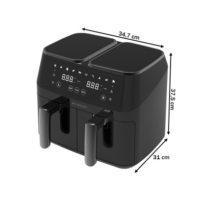 Fritadeira Elétrica Dual Zone 8 Litros 2800w 220v Preto - Be Smart
