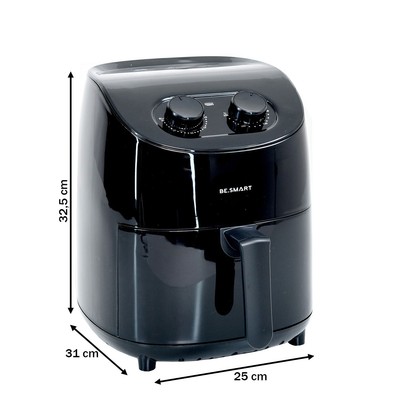 Fritadeira Elétrica 3,5 Litros 1350w 22v Preto - Be Smart