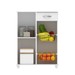 Armário de Cozinha Coral 1 Porta 1 Gaveta com Fruteira Branco New - Pnr Móveis
