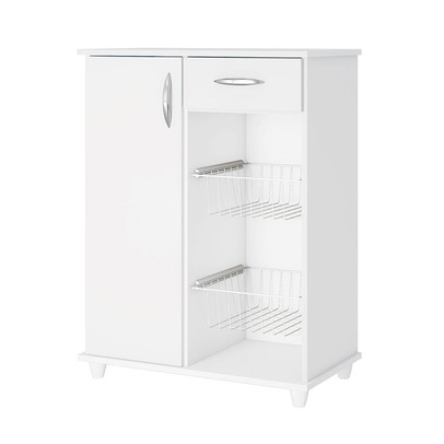 Armário de Cozinha Coral 1 Porta 1 Gaveta com Fruteira Branco New - Pnr Móveis