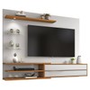 Painel para TV Até 60 Polegadas com Led Sparta 1 Porta Off White/Freijó Trend - Pnr Móveis