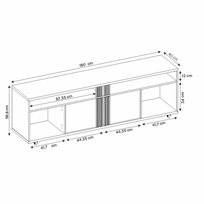 Rack para TV Até 70 Polegadas Teresópolis 2 Portas Freijó Trend/Off White - Pnr Móveis