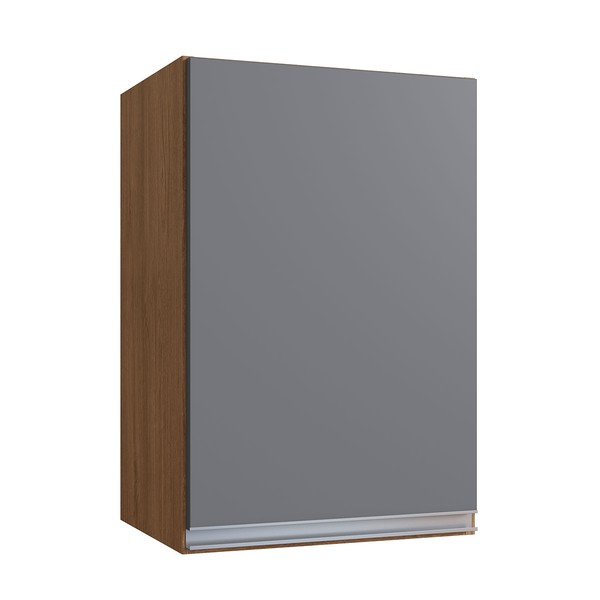 Armário Aéreo Cozinha Athena 1 Porta 1 Prateleira Freijo/Cinza - Irm Móveis