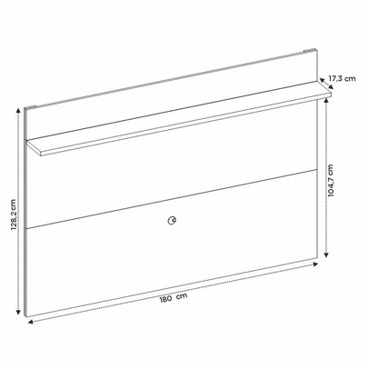 Painel para TV Até 70 Polegadas Garden 1 Prateleira Off White/Freijó Trend - Pnr Móveis