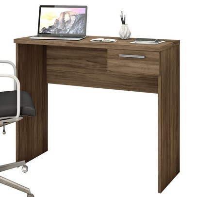 Mesa Escrivaninha 1 Gaveta Tânger Nogal Trend - Pnr Móveis