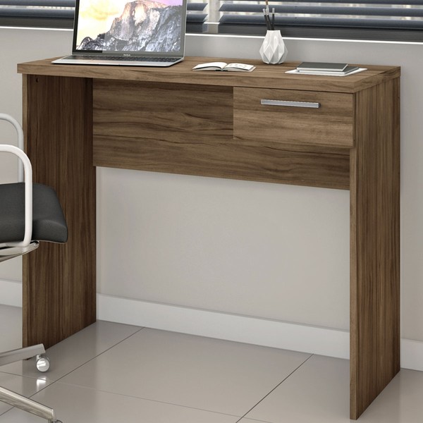 Mesa Escrivaninha 1 Gaveta Tânger Nogal Trend - Pnr Móveis