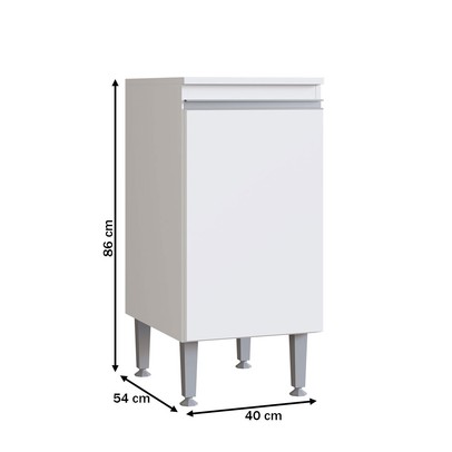 Armário de Cozinha Athena 1 Porta Branco - Irm Móveis