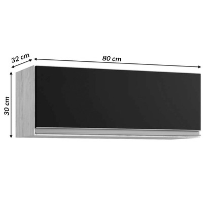 Armário Aéreo Cozinha Athena 1 Porta Freijó/Cinza - Irm Móveis