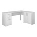 Mesa para Escritório 2 Portas 3 Gavetas Mirage Branco New - Pnr Móveis