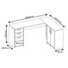 Mesa para Escritório 2 Portas 3 Gavetas Mirage Branco New - Pnr Móveis